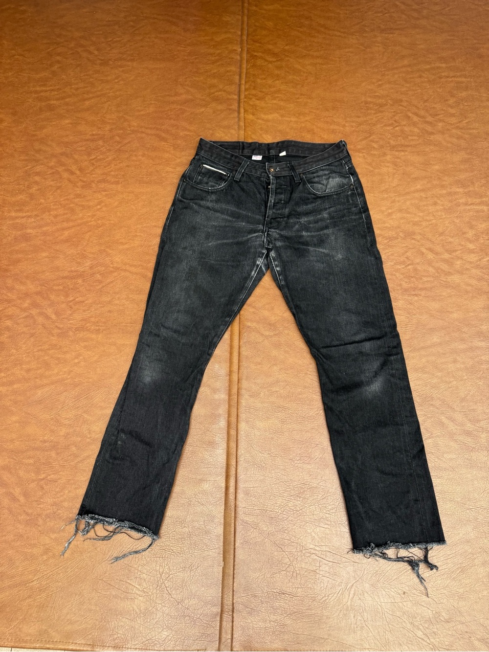 Taylor Stitch Townsend Democratic Made USA Black Distressed Jeans 30x30